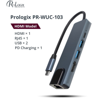Концентратор ProLogix USB3.1 Type C to HDMI+2*USB3.0+USB C PD+Lan (PR-WUC-103B) Diawest