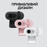 Веб-камера Logitech Brio 100 Full HD Rose (960-001623) Diawest