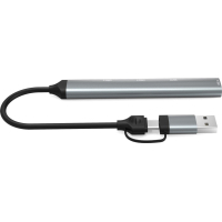 Концентратор Dynamode 5-in-1 USB Type-C/Type-A to 1хUSB3.0, 2xUSB 2.0, card-reader SD/MicroSD (DM-UH-514) Diawest