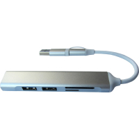 Концентратор Dynamode 5-in-1 USB Type-C/Type-A to 1хUSB3.0, 2xUSB 2.0, card-reader SD/MicroSD (DM-UH-518) Diawest