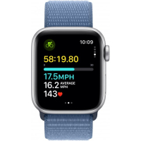 Смарт-годинник Apple Watch SE 2023 GPS 40mm Silver Aluminium Case with Winter Blue Sport Loop (MRE33QP/A) Diawest