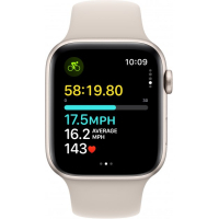 Смарт-часы Apple Watch SE 2023 GPS 44mm Starlight Aluminium Case with Starlight Sport Band - S/M (MRE43QP/A) Diawest