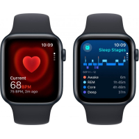 Смарт-часы Apple Watch SE 2023 GPS 44mm Midnight Aluminium Case with Midnight Sport Band - M/L (MRE93QP/A) Diawest