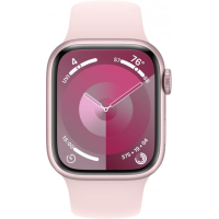 Смарт-годинник Apple Watch Series 9 GPS 41mm Pink Aluminium Case with Light Pink Sport Band - M/L (MR943QP/A) Diawest