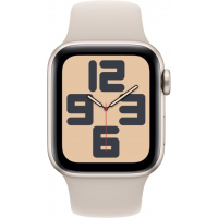 Смарт-часы Apple Watch SE 2023 GPS 40mm Starlight Aluminium Case with Starlight Sport Band - M/L (MR9V3QP/A) Diawest