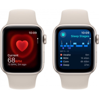 Смарт-часы Apple Watch SE 2023 GPS 40mm Starlight Aluminium Case with Starlight Sport Band - M/L (MR9V3QP/A) Diawest