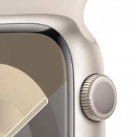 Смарт-часы Apple Watch Series 9 GPS 41mm Starlight Aluminium Case with Starlight Sport Band - M/L (MR8U3QP/A) Diawest