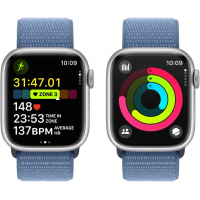 Смарт-годинник Apple Watch Series 9 GPS 41mm Silver Aluminium Case with Winter Blue Sport Loop (MR923QP/A) Diawest