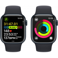 Смарт-годинник Apple Watch Series 9 GPS 45mm Midnight Aluminium Case with Midnight Sport Band - M/L (MR9A3QP/A) Diawest