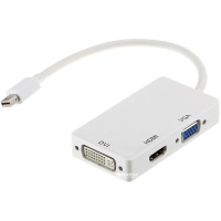 Перехідник PowerPlant mini Display Port - HDMI, DVI, VGA (3 в 1) (CA910946) Diawest