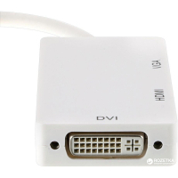 Перехідник PowerPlant mini Display Port - HDMI, DVI, VGA (3 в 1) (CA910946) Diawest