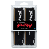 Модуль пам'яті для комп'ютера DDR5 16GB (2x8GB) 5200 MHz Beast Black Kingston Fury (ex.HyperX) (KF552C36BBEK2-16) Diawest
