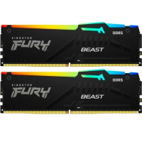 Модуль пам'яті для комп'ютера DDR5 64GB (2x32GB) 5600 MHz Beast RGB Kingston Fury (ex.HyperX) (KF556C36BBEAK2-64) Diawest