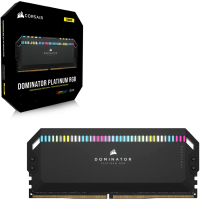 Модуль пам'яті для комп'ютера DDR5 32GB (2x16GB) 6200 MHz Dominator Platinum RGB Black Corsair (CMT32GX5M2X6200C36) Diawest