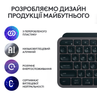 Комплект Logitech MX Keys S Plus Palmrest Wireless UA Graphite (920-011614) Diawest