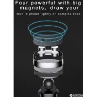 Універсальний автотримач Baseus Magnetic Bracket Privity Series Pro (на решітку) black (SUMQ-PR01) Diawest