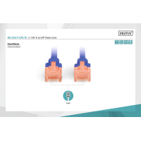 Патч-корд 10м, CAT 6 UTP, AWG 26/7, Cu, LSZH, blue Digitus (DK-1617-100/B) Diawest