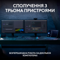 Клавіатура Logitech MX Keys S Wireless UA Graphite (920-011593) Diawest