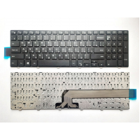 Клавіатура ноутбука Dell Inspiron 15-3000/15-5000 Series черная с черной рамкой UA (A43874) Diawest