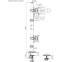 Кронштейн Brateck LDT66-C02V Diawest