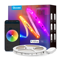 Світлодіодна стрічка Govee RGBIC Basic Wi-Fi + Bluetooth LED Strip Light With Protective Coating 10м Білий (H619C3D1) Diawest