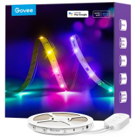 Світлодіодна стрічка Govee RGBIC Basic Wi-Fi + Bluetooth LED Strip Light 5м Білий (H618A3D1) Diawest