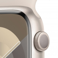 Смарт-годинник Apple Watch Series 9 GPS 41mm Starlight Aluminium Case with Starlight Sport Band - S/M (MR8T3QP/A) Diawest