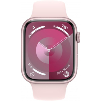 Смарт-годинник Apple Watch Series 9 GPS 41mm Pink Aluminium Case with Light Pink Sport Band - S/M (MR933QP/A) Diawest