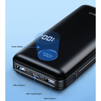 Батарея універсальна Choetech 20000mAh, PD/3.0/45W, QC/3.0/18W, USB-C, 2*USB-A (B653-CCBK) Diawest