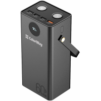 Батарея універсальна ColorWay 60 000 mAh Powerful PD/65W, QC/4.0, AFC, FCP, Black (CW-PB600LPA5BK-PDD) Diawest