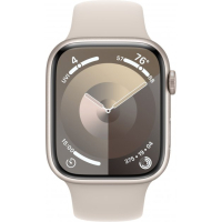 Смарт-годинник Apple Watch Series 9 GPS 45mm Starlight Aluminium Case with Starlight Sport Band - M/L (MR973QP/A) Diawest