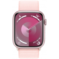 Смарт-годинник Apple Watch Series 9 GPS 41mm Pink Aluminium Case with Light Pink Sport Loop (MR953QP/A) Diawest