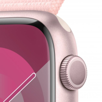 Смарт-годинник Apple Watch Series 9 GPS 41mm Pink Aluminium Case with Light Pink Sport Loop (MR953QP/A) Diawest