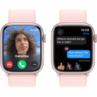 Смарт-годинник Apple Watch Series 9 GPS 41mm Pink Aluminium Case with Light Pink Sport Loop (MR953QP/A) Diawest