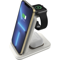 Зарядний пристрій Canyon WS-304 Foldable 3in1 Wireless charger Cosmic Latte (CNS-WCS304CL) Diawest