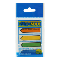 Стікер-закладка Buromax Стрілки Plastic bookmarks 45x12mm, 5*20 шт, neon (BM.2304-98) Diawest