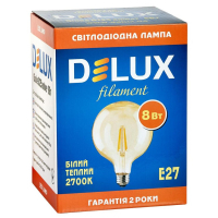 Лампочка Delux Globe G125 8Вт E27 2700К amber filament (90016726) Diawest