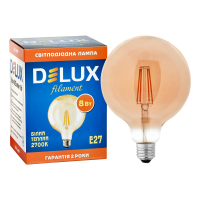 Лампочка Delux Globe G125 8Вт E27 2700К amber filament (90016726) Diawest