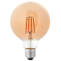Лампочка Delux Globe G95 6Вт E27 2700К amber filament (90016727) Diawest