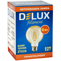 Лампочка Delux Globe G95 6Вт E27 2700К amber filament (90016727) Diawest