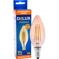Лампочка Delux BL37B 4 Вт 2700K amber 220В E14 filament 3шт (90016734) Diawest
