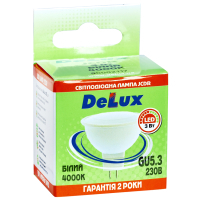 Лампочка Delux JCDR 3Вт 4000K 220В GU5.3 (90020566) Diawest