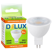 Лампочка Delux JCDR 6Вт 4100K 220В GU5.3 (90019265) Diawest