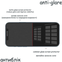 Скло захисне Drobak Matte Glass A+ Apple iPhone 15 (Black) (292949) Diawest