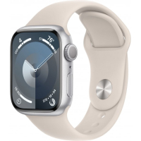 Смарт-годинник Apple Watch Series 9 GPS 45mm Silver Aluminium Case with Storm Blue Sport Band - M/L (MR9E3QP/A) Diawest