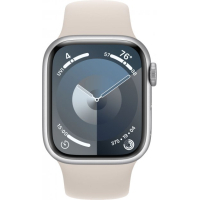 Смарт-годинник Apple Watch Series 9 GPS 45mm Silver Aluminium Case with Storm Blue Sport Band - M/L (MR9E3QP/A) Diawest