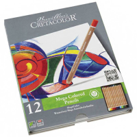 Олівці кольорові Cretacolor Megacolor, 12 кольорів (9014400290870) Diawest