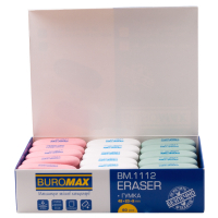 Гумка Buromax овальна, 49x23x9 мм синт.каучук, асорті кольорів (BM.1112) (продається по 60 шт) Diawest