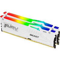 Модуль пам'яті для комп'ютера DDR5 32GB (2x16GB) 5200 MHz Beast White RGB Kingston Fury (ex.HyperX) (KF552C36BWEAK2-32) Diawest