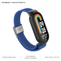 Ремінець до фітнес браслета Armorstandart Braided Solo Loop для Xiaomi Mi Band 8 Blue (ARM69926) Diawest